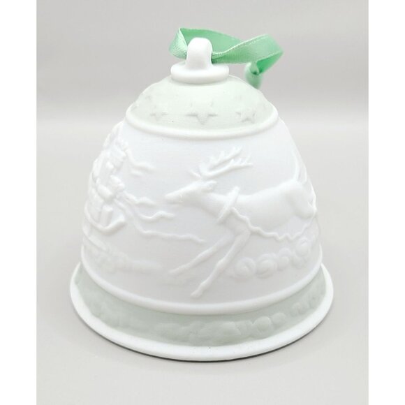 Lladro 1988 Christmas Bell Ornament Box & Certificate Porcelain Santa Reindeer - Picture 3 of 11